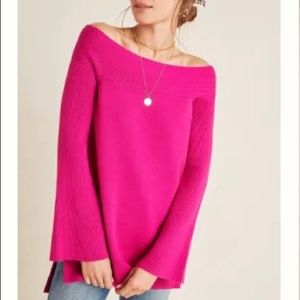 Anthropologie Elise Ribbed Tunic In Pink small New never worn